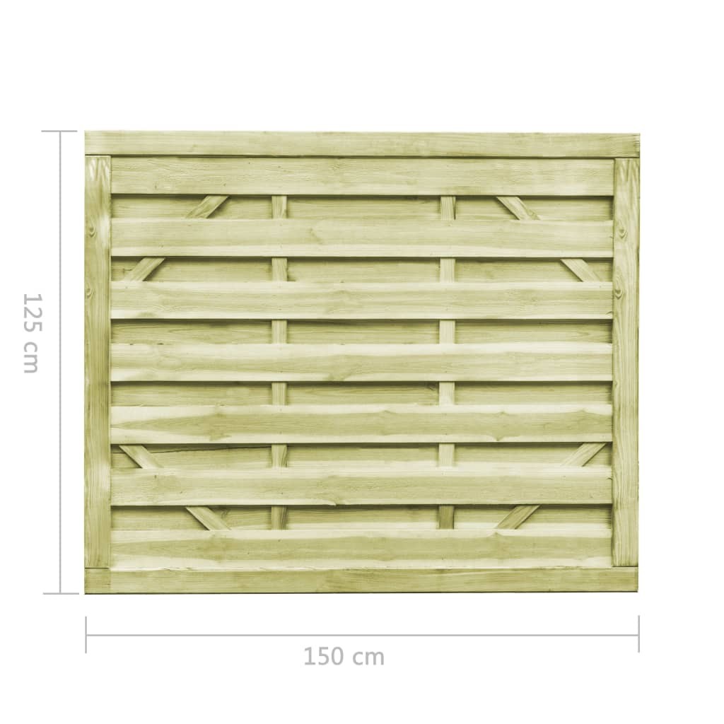 Garden Gates 2 pcs Impregnated Pinewood 150x125 cm Green